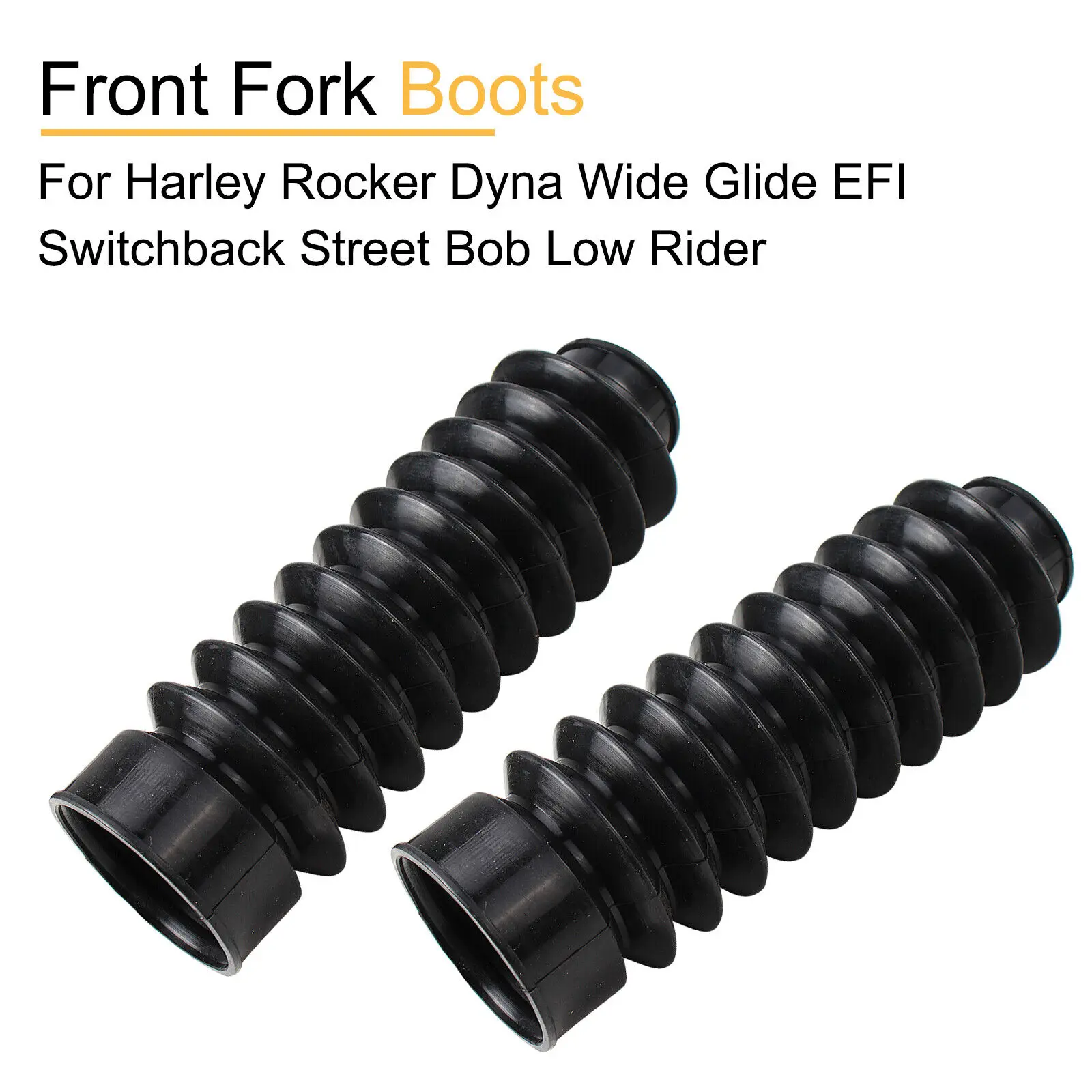 

1 Pair 49mm Rubber Front Fork Gaiters Boots Shock Covers For Harley Dyna Switchback Super Glide Fatbob Motorcycle Accessories
