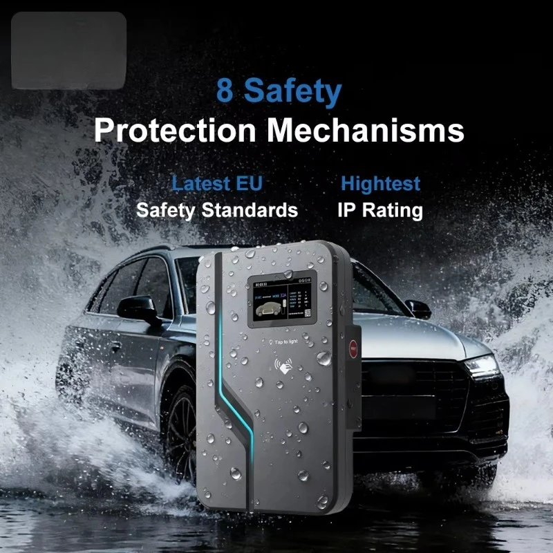 New Home Car Charger Level 2 22kW 8A-32A IP65 Waterproof Rating Global Compatibility