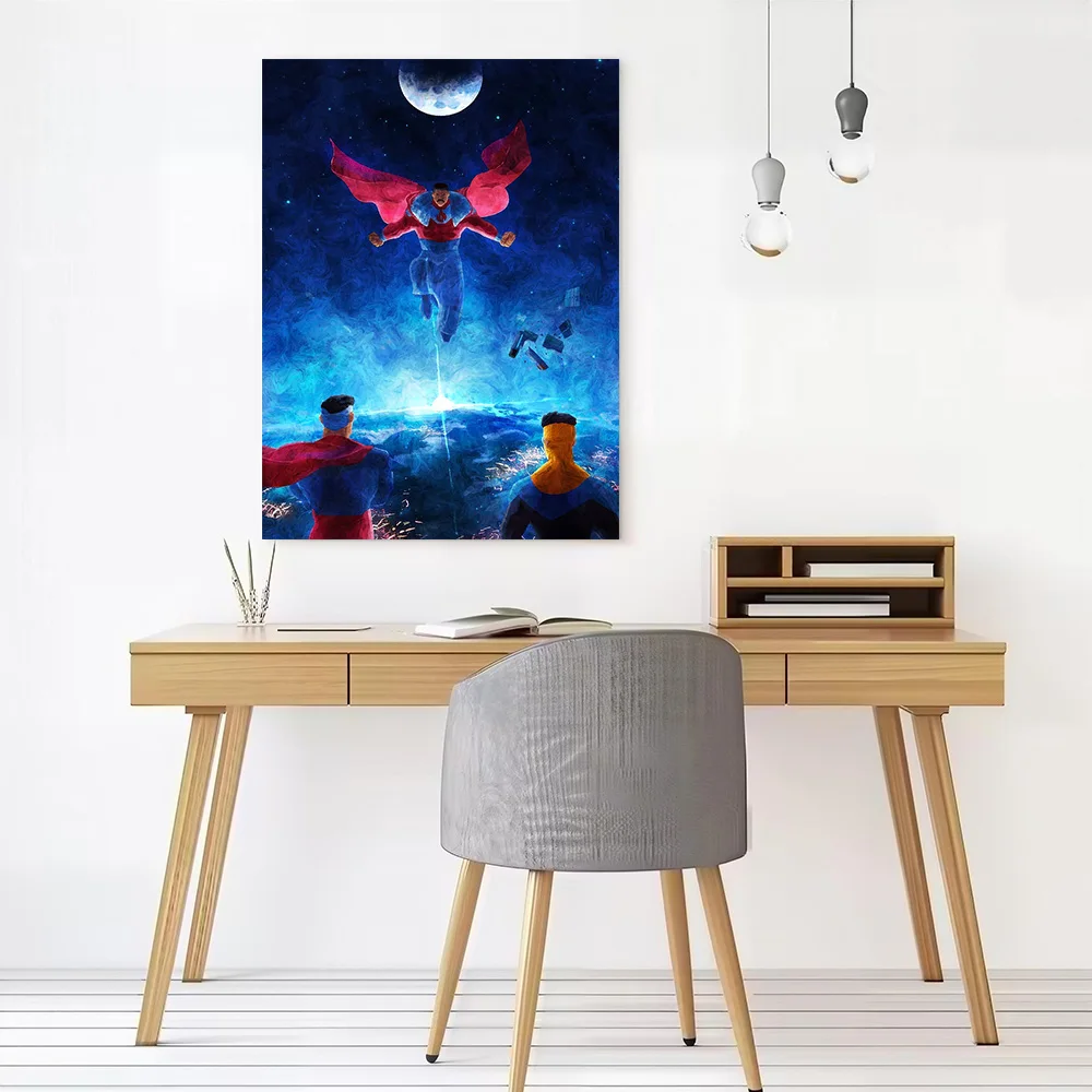 Cosmic Cityscape Poster Canvas Wall Art Personalized Print Modern Painting Perfect Gift for Home Decor Luxury Decoration Bedroom