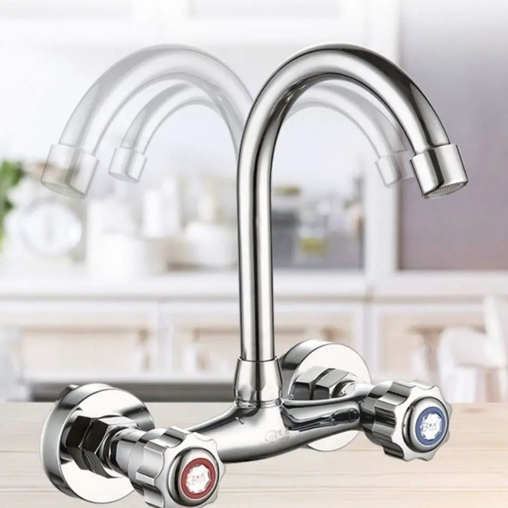 

Modern Metal Out Water Inlet Valve Double Control Hot and Cold Double Shower Faucet Valve Wall Mounted Diverter Valve