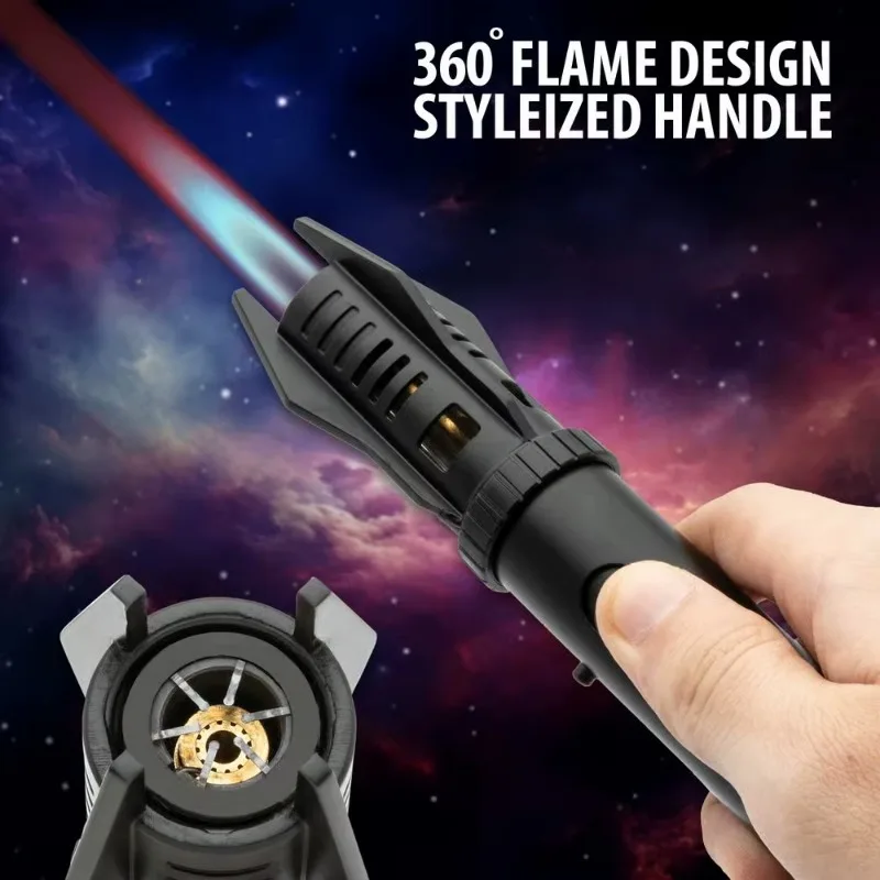 Gas Lighter Kitchen Cooking Powerful Metal Windproof Torch Flame Jet Barbecue Smoking Accessories Cigar Lighters Men's Gift New