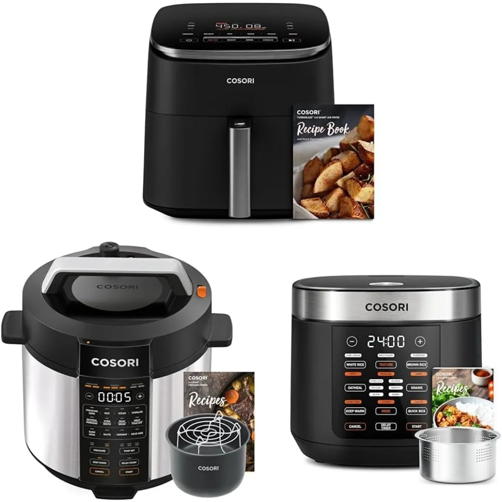 Air Fryer TurboBlaze 6.0-Quart Compact Airfryer & Electric Pressure Cooker 6 Quart & 18 Functions Rice Cooker