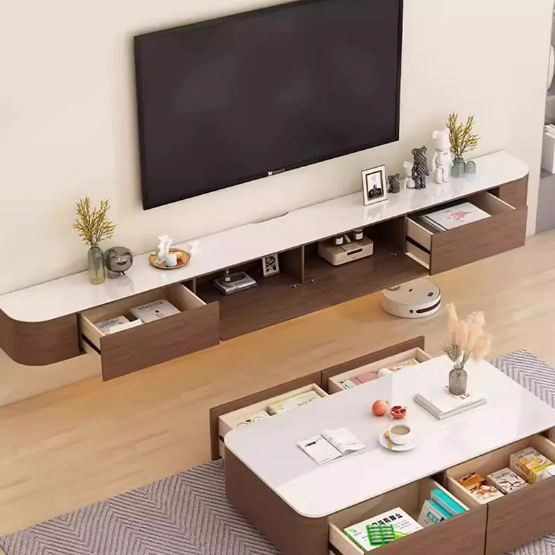 Italian Modern Tv Cabinet Durable Wall Mounted Premium Beauty Tv Cabinet Classic Space saving Meubles De Maison Furniture Home image 5