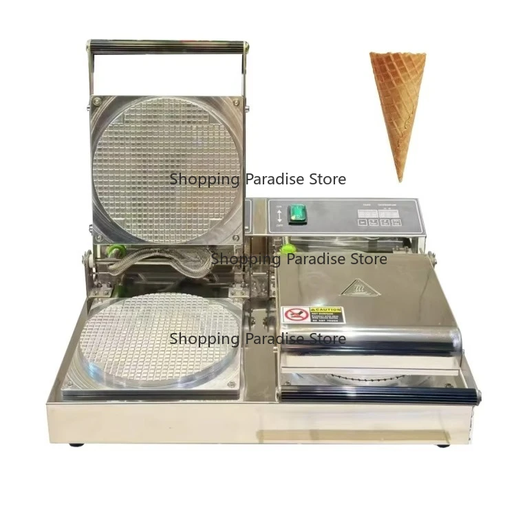 Electric Ice Cream Waffle Cone Maker 220V 1300W+1300W Dual Kitchen Accessory for Homemade Cones New Gadget for Desserts