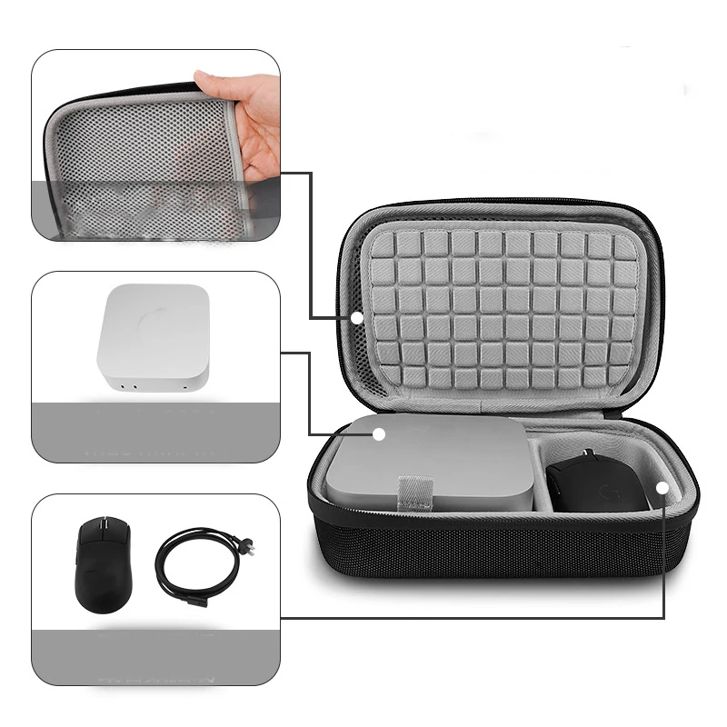 

Hard Travel Case for Mini M4 Chip (2024) / Mini M4 Pro Model Desktop Computer , Fit for Mouse and Accessories