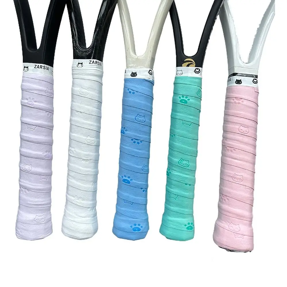 Multicolor Badminton Racket Handle Grip Cat Claw Pattern Sweat-absorbing Badminton Handle Wrapping Tape Soft Anti-slip