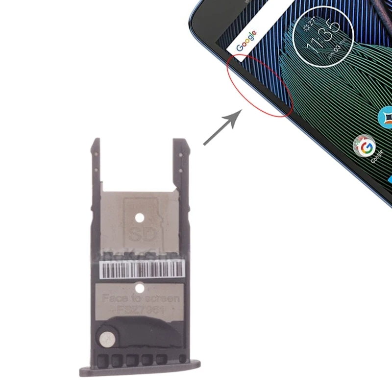 

Лоток для SIM-карты + лоток для карты Micro SD для Motorola Moto G5 Plus