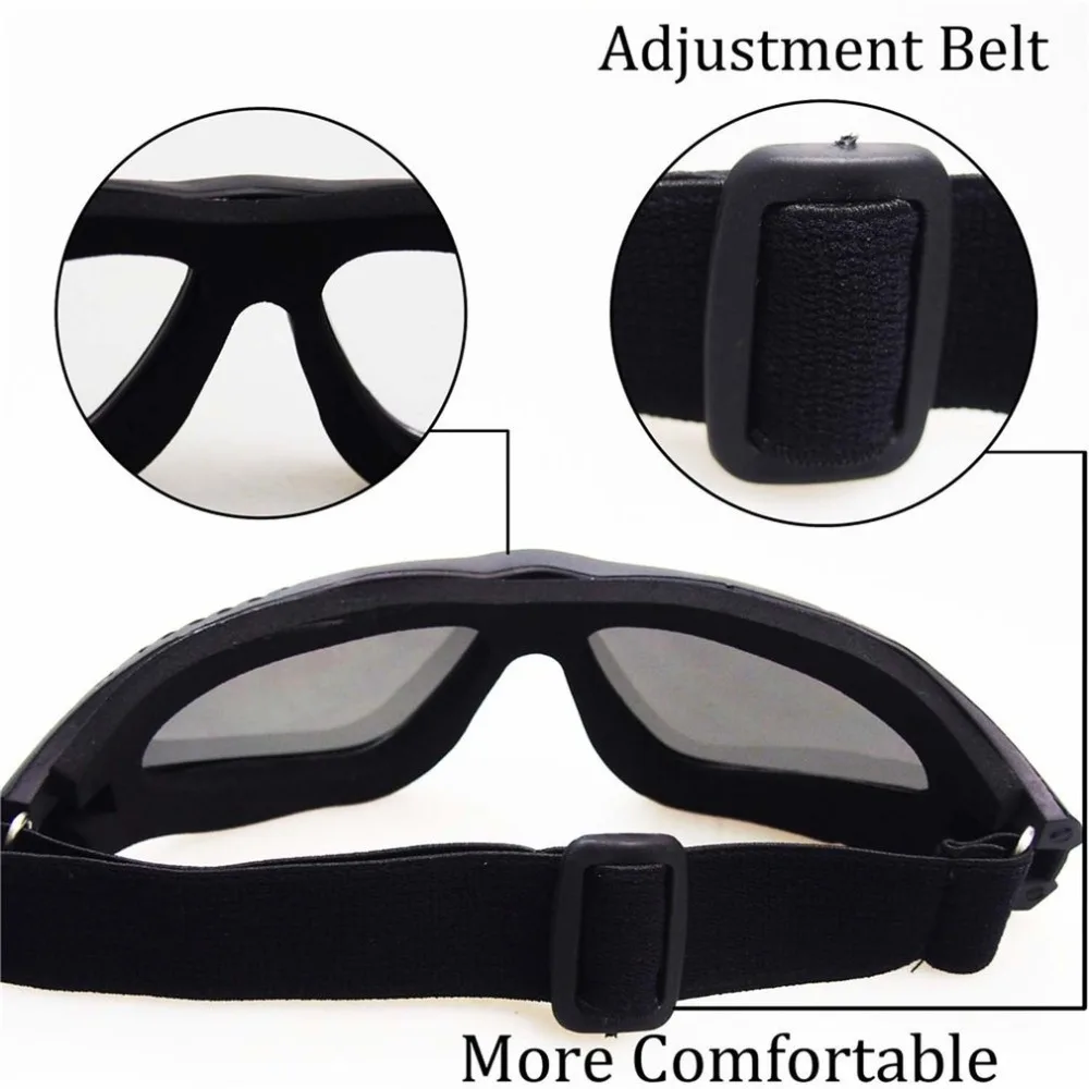 NEW Motorcycle Goggles Cycling Glasses Elastic CS Tactical Safety Goggles Windproof Anti-Dust Outdoor Sports Goggles