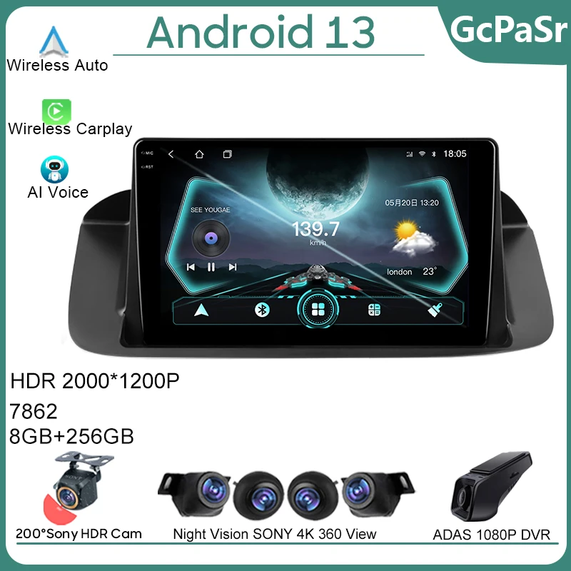 Radio con GPS para coche, reproductor Multimedia con Android, 5G, WIFI, No 2Din, DVD, Carplay, para Honda Accord 8 Spirior 2008 - 2013