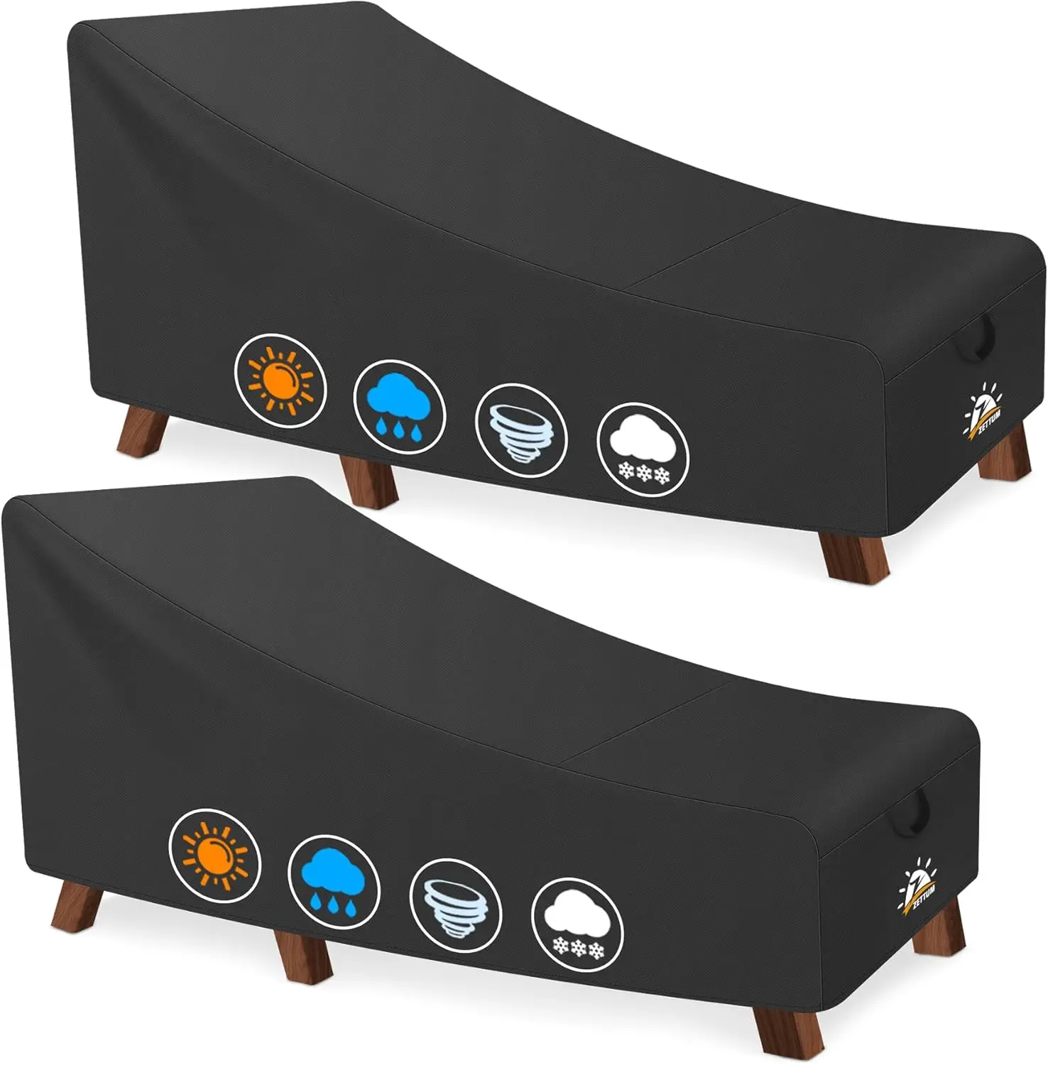 

Водонепроницаемые чехлы для уличных шезлонгов (2 шт.), устойчивые к выцветанию чехлы для садовой мебели для бассейна и газона, 80x32x32 дюйма