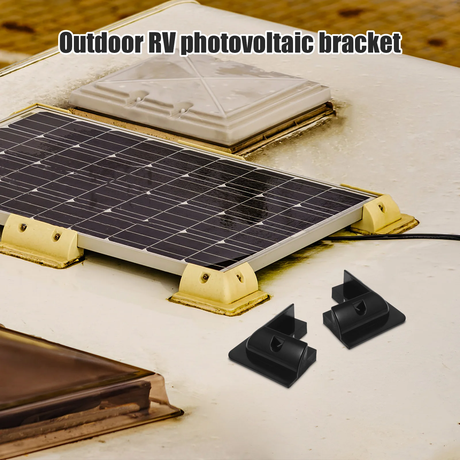 

Solar Panel Bracket Rv Support Mounting Kit Easy Install No Drilling Sturdy Materials Flat Roof Caravan Solar Panel Holder