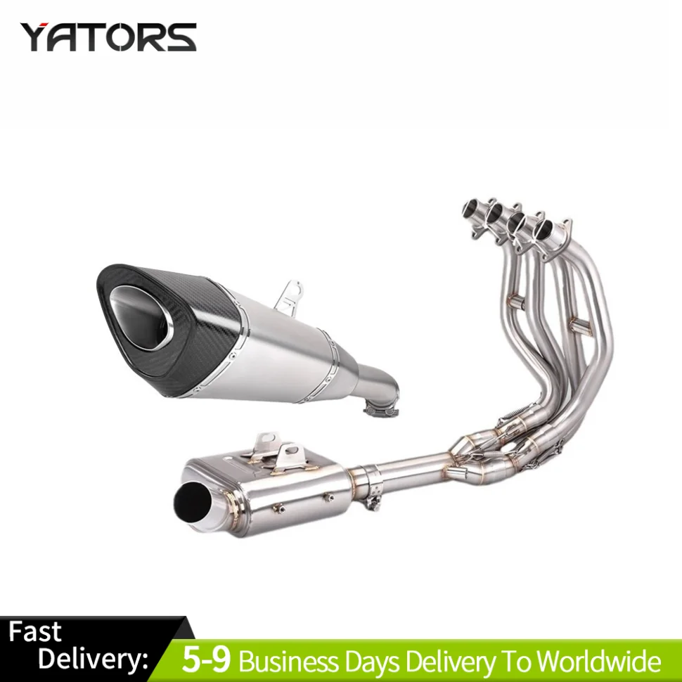 

Full Exhaust Tips Motorcycle Muffler Slip-on For Kawasaki Ninja ZX4R ZX4RR Exhaust Systems Exhausts Pipes