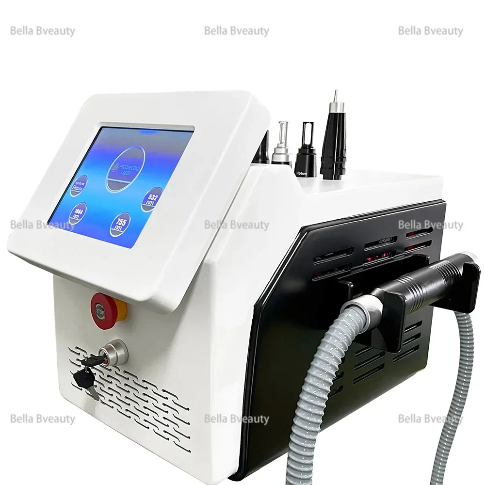 Pico Picosecond Portable Q-Switched Nd Yag Laser 1064nm 532nm 1320nm Carbon Laser Peeling Tattoo Speckle Removal CE Machine