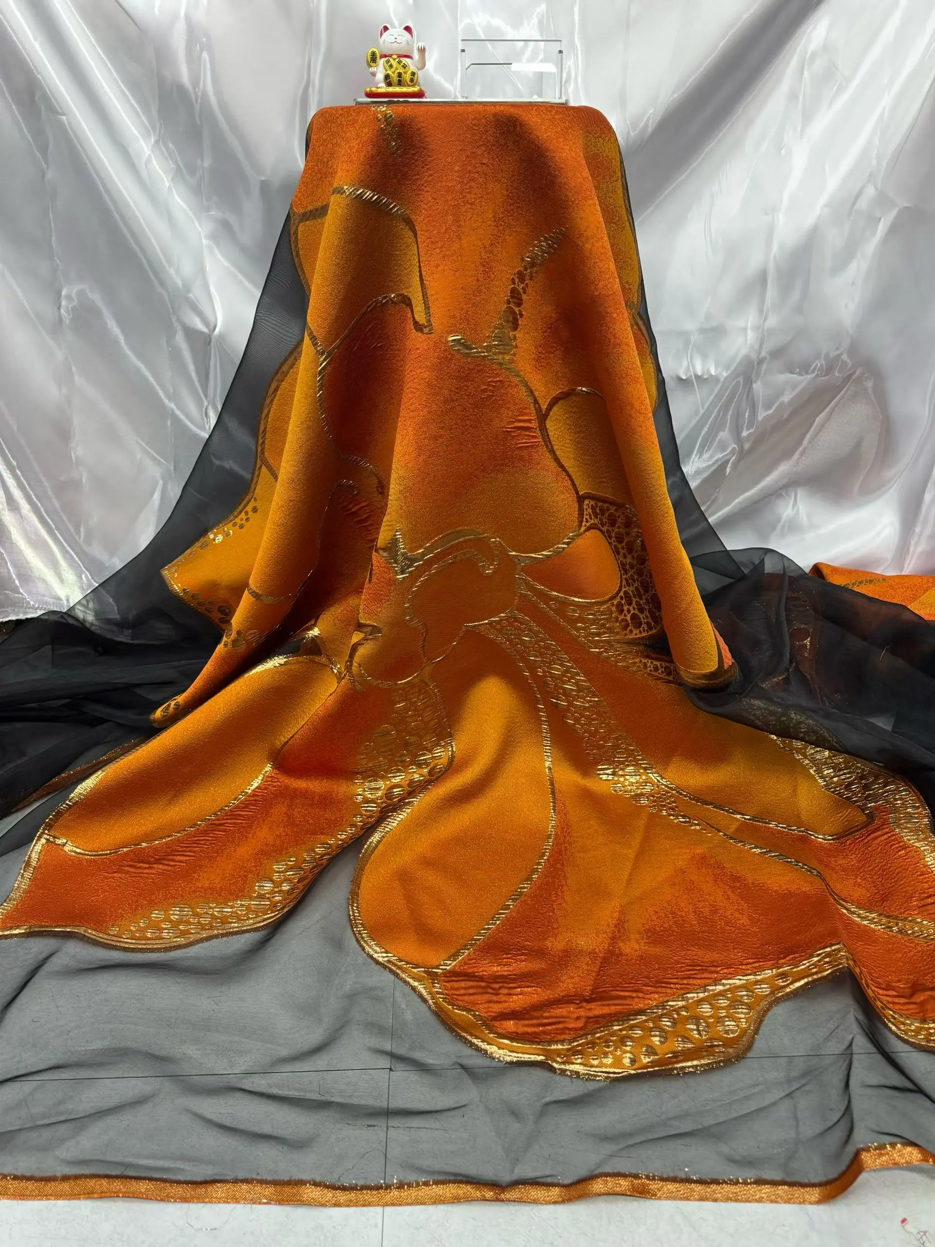 

Latest Damask Organza African Nigerian Lace Fabric 2026 High Quality Brocade Jacquard French Lace Fabric For Women Dress KCW2541