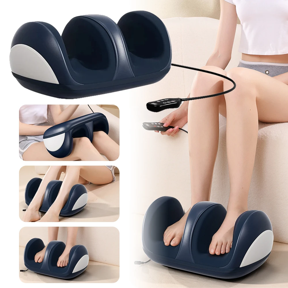 Super Big Electric Kneading And Red Light Hot Compress Legs Massage Machine Deep Tissue Shiatsu Roller Foot Massager Relaxation