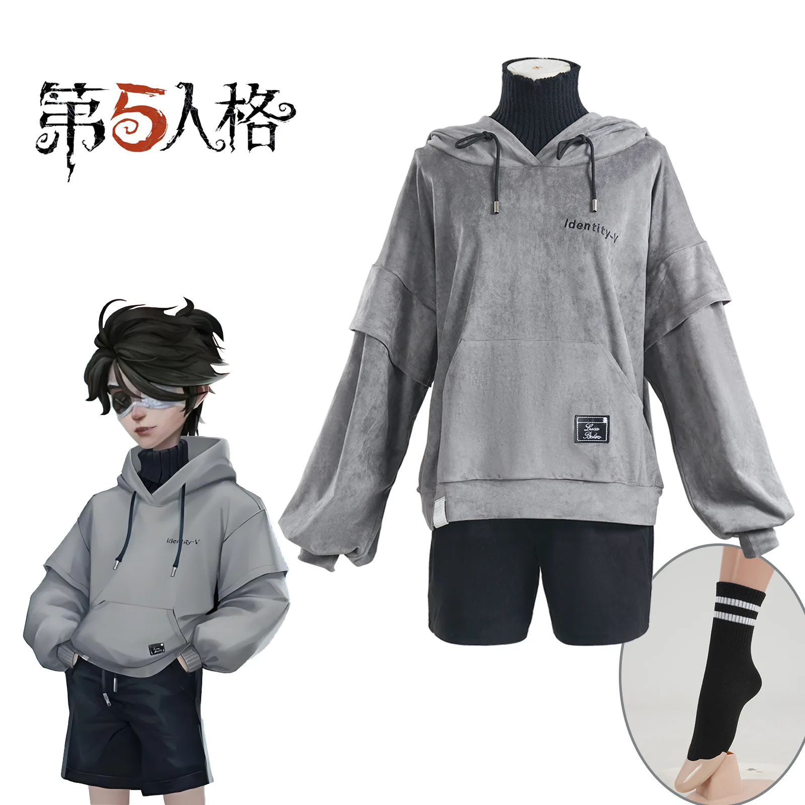 

Halloween Cosplay Fifth Person Prisoner Costume Luca Balsamo E-sports Cosplay Hoodie