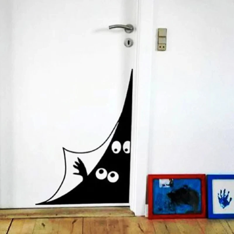 T755 # Funny Peeping Eyes Wall Sticker camera dei bambini sfondo decorazione della casa murale soggiorno carta da parati decalcomania divertente