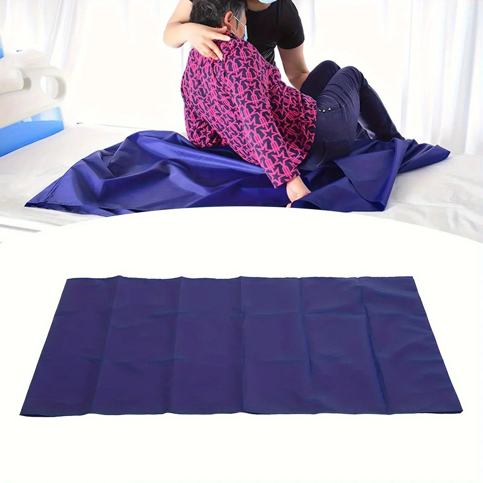 

Easy-Glide Nylon Transfer Sheet for Elderly - Non-Slip, Breathable Bed Mover Pad for Smooth Patient Turning & Repositioning
