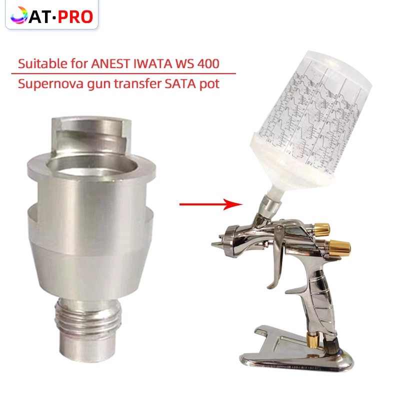 

ANEST IWATA WS400 Spray Gun Connector Disposable Watering Can Fittings Spray Gun Cup Adapter For SATA Spray Gun Can