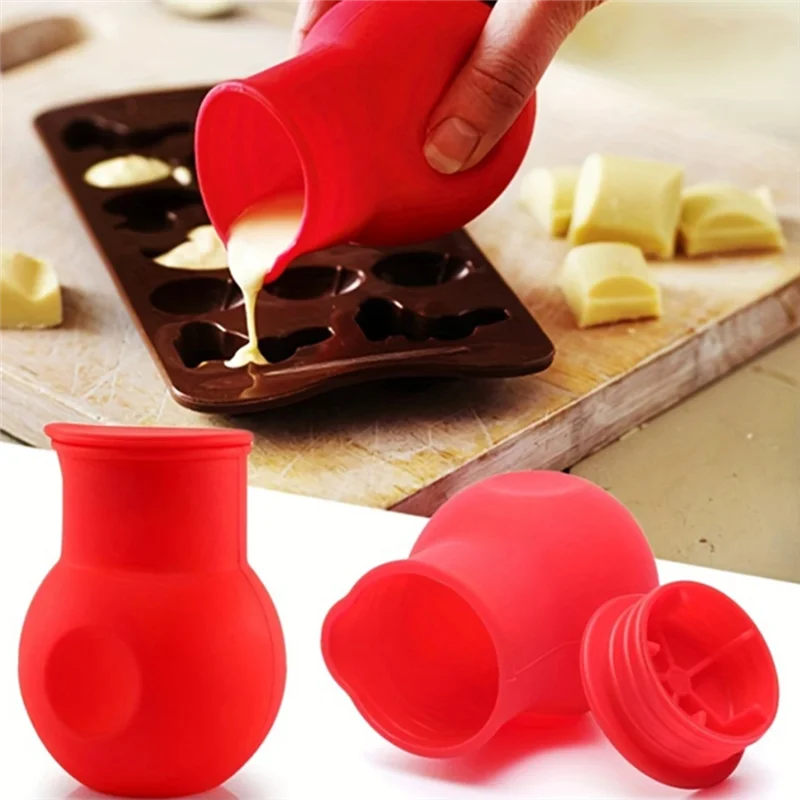 

G6-Silicone Chocolate Melting Pot Butter Heating Milk Pouring Pot Mold Butter Milk Microwave Baking Kitchen Accessories
