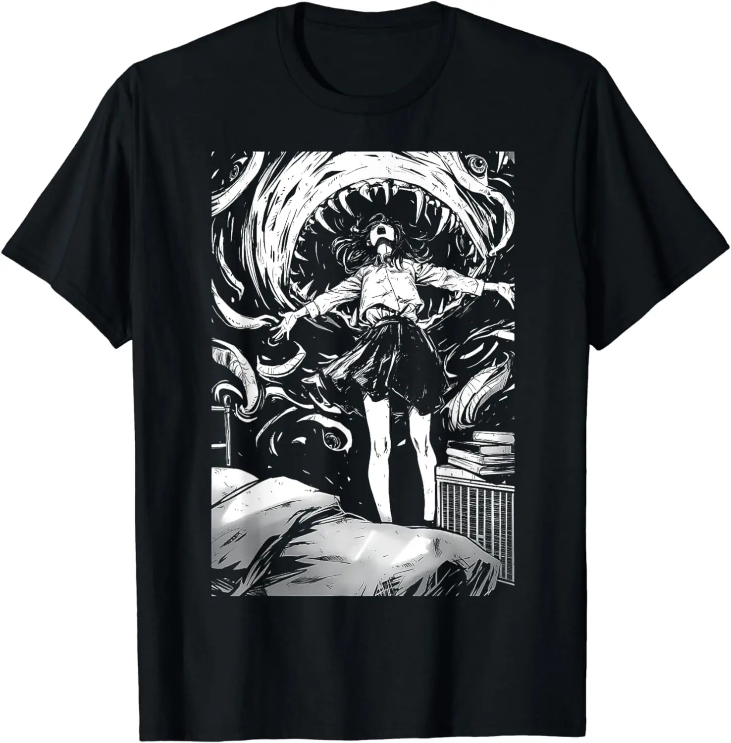 Creepy Horror Anime Manga Girl | Japan Japanese Harajuku T-Shirt