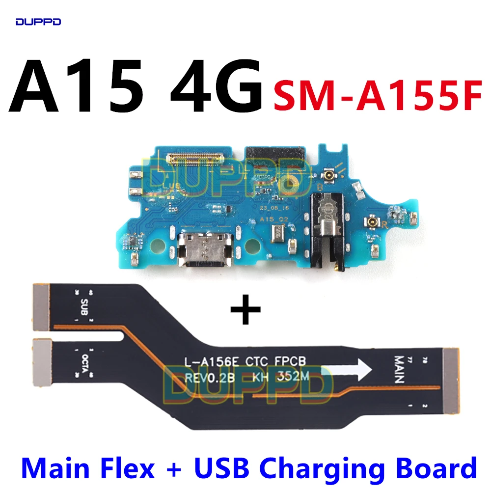 USB Charging Port Dock Board Connector Main Motherboard Flex Cable For Samsung Galaxy A15 4G A155F A155