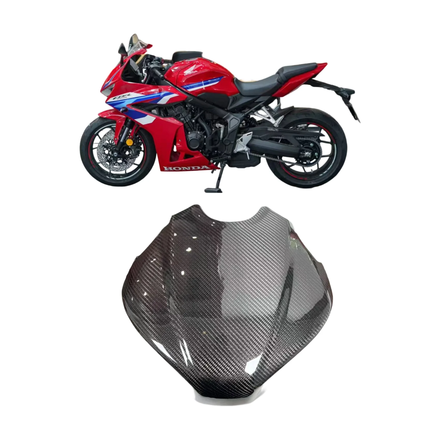 

For Honda CBR650R CB650R 2019-2025 100%Carbon fiber Gas Fuel Tank Cover Protection Guard Top Upper Cover Fairing CBR CB 650R