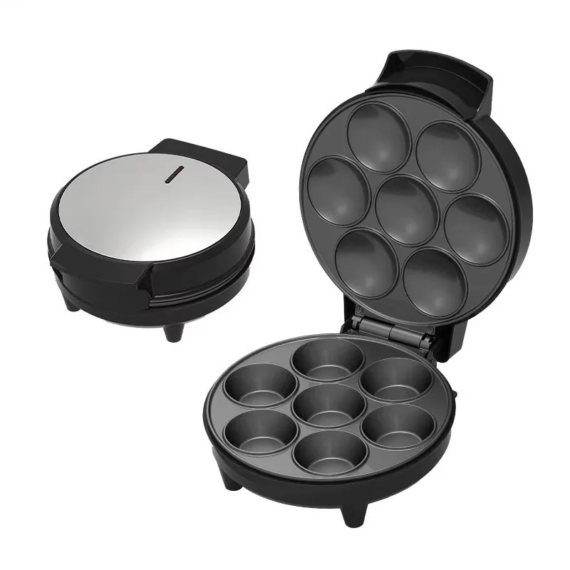 New Arrival Double-Sided Heating Electric Baking Pan Cake and Egg Tart Machine with Waffle Plates for Household Use
