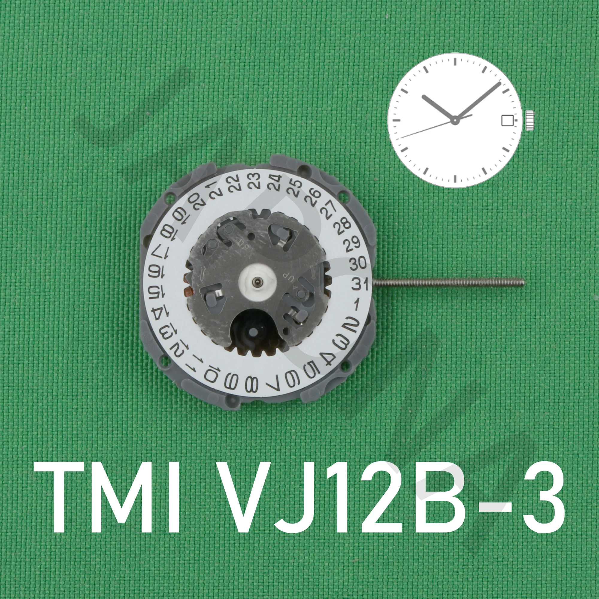 VJ12 MOVEMENT japan TMI VJ12B-3 movement VJ12B movement 3 hands slim movement 3 hands / date quartz movement