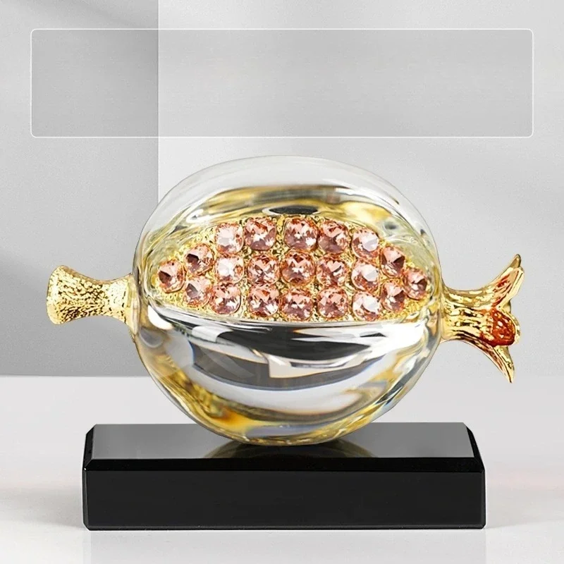 High-end crystal pomegranate ornaments, many children and many blessings, exquisite home living room decorations