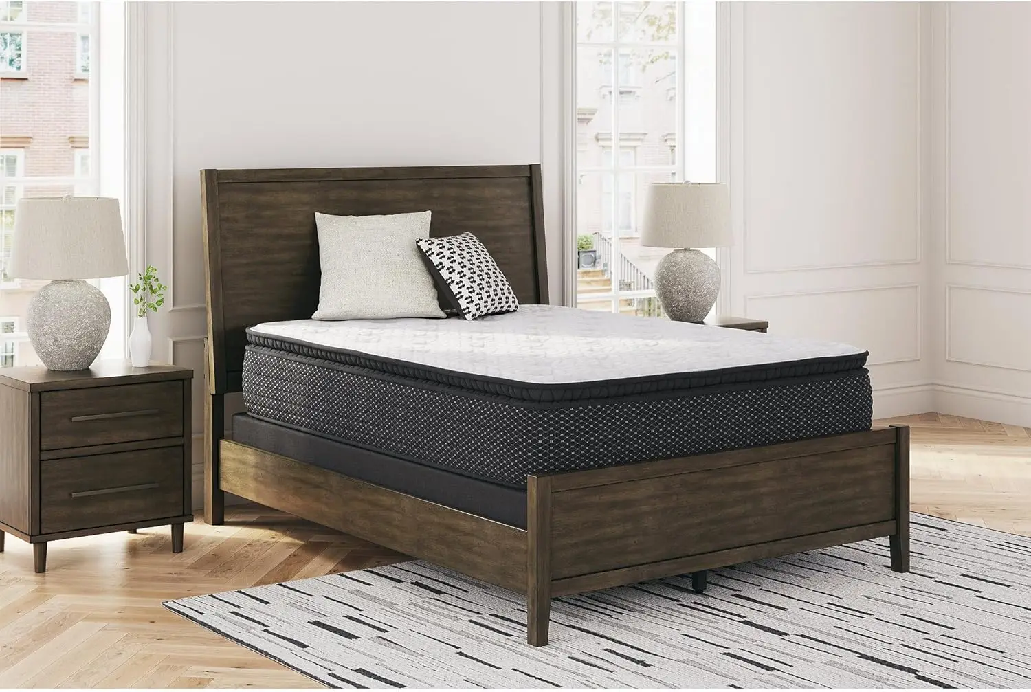 

Матрас Queen Hybrid Pillow Top с гелевой пеной и эффектом памяти, с поддержкой по периметру, для комфортного сна, с функцией снижения давления, в коробке