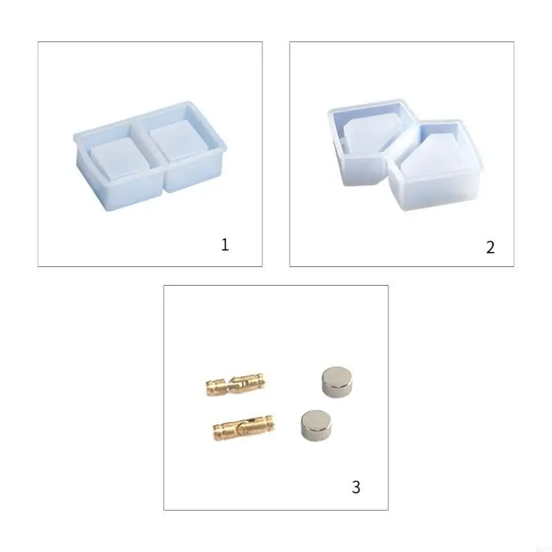 91AF Jewelry Box Making Mold DIY Gift Box Moulds Silicone Material Hand-Making Moulds