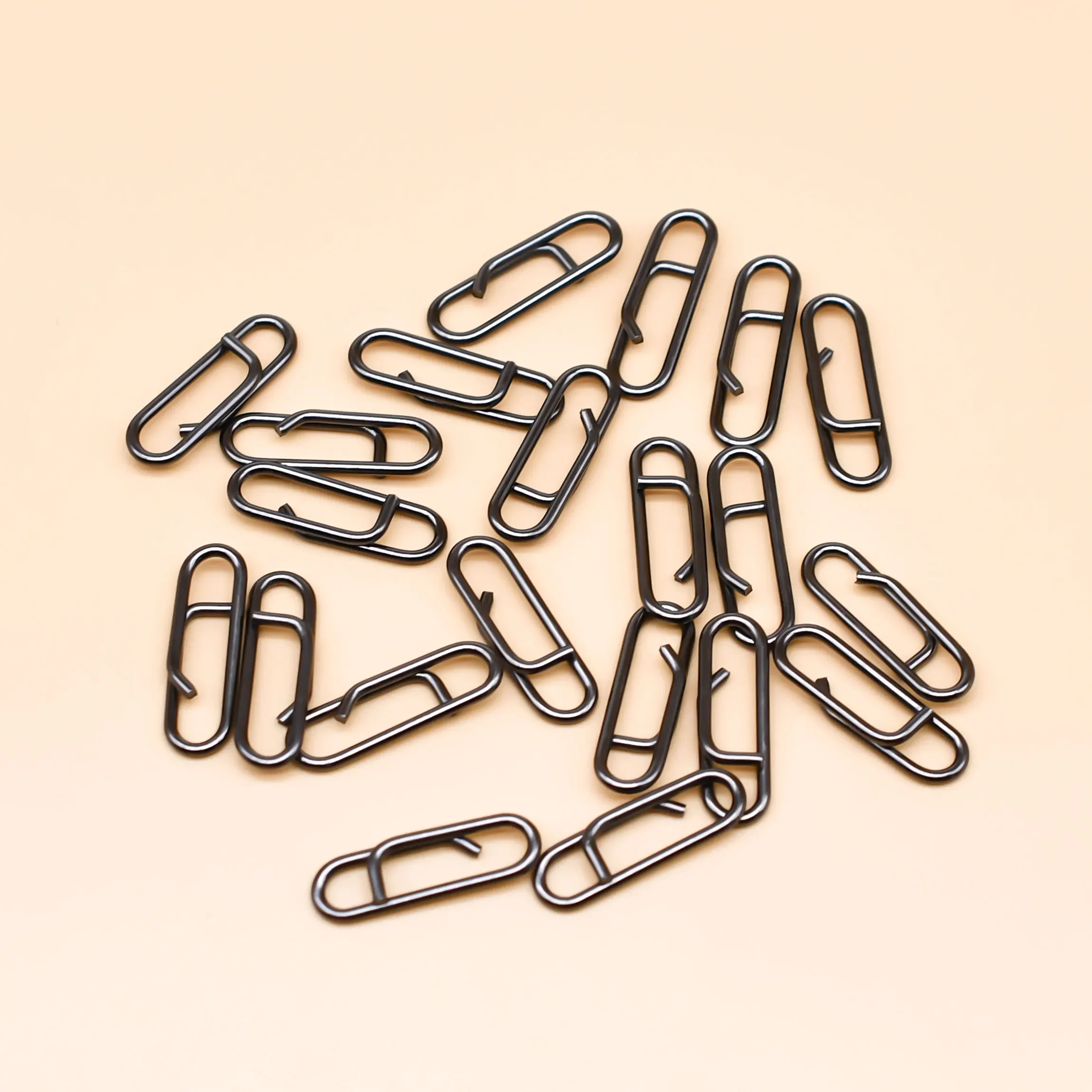 Topranc 60 peças clipes rápidos de bloqueio de pesca, conectores de fivela de bloqueio de aço inoxidável suave para entusiastas da pesca em água salgada