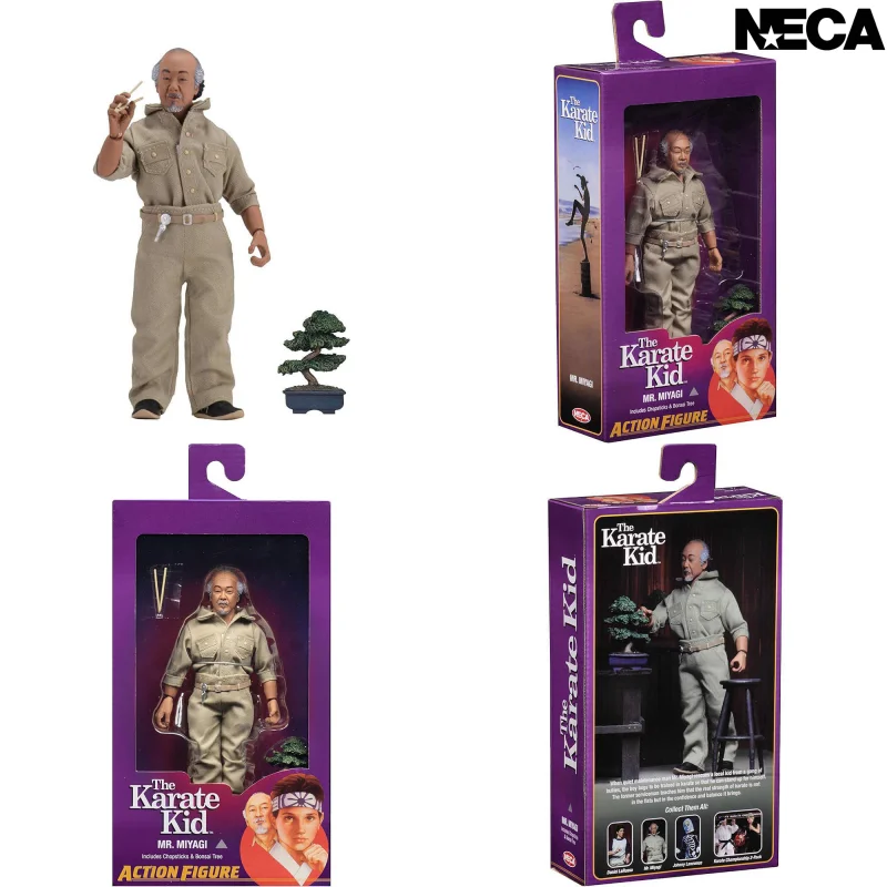

Neca 19103 The Karate Kid Mr.Miyagi Action Fiugre включает палочки для еды и дерево бонсай, настольные игрушки