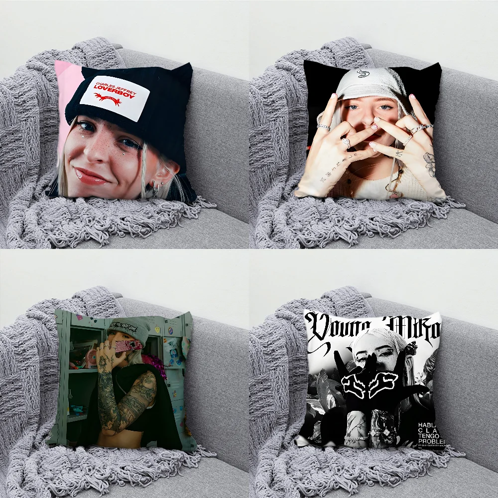 

Young M-Miko Singer Pillow Case Soft Cushion Cases for Farmhouse Sofa Decor Home Decorations and Protector Pillow Case