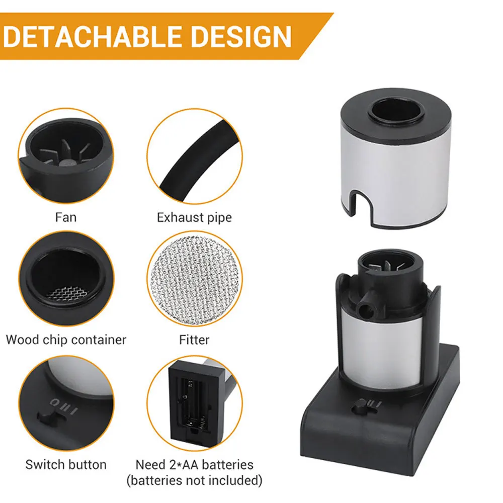 Macchina portatile per fumatori di carne utensili da cucina occidentali Cocktail bistecca salmone macchina per fumatori portatile macchina per la cottura degli alimenti