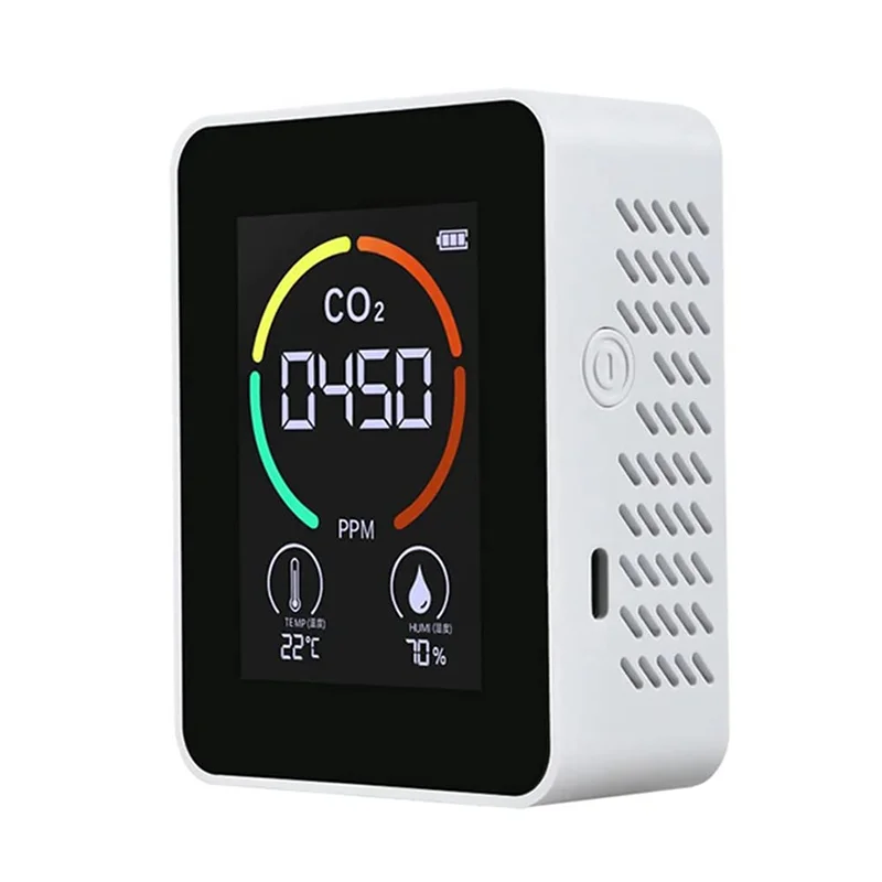 

AC88-3X Temperature & Humidity Meter,Air Quality Monitor,CO2 Detector,3-In-1 Digital Air Pollution Carbon Dioxide Detector A
