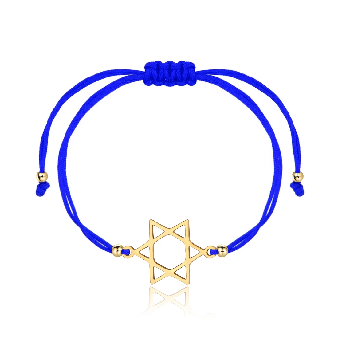 المكرر المصقول الفولاذ المقاوم للصدأ اليهودية نجمة ديفيدز محظوظ سحر سوار المرأة الأحمر سلسلة مكرامية قابل للتعديل مجوهرات الحاضر