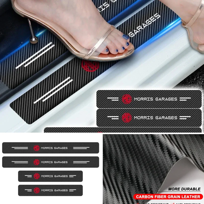 Car Door Sill Threshold Guard Stickers Rear Trunk Bumper Anti-Scratch Protector Decals for MG ZS ZST HS MG3 MG4 EV MG5 MG6 GT