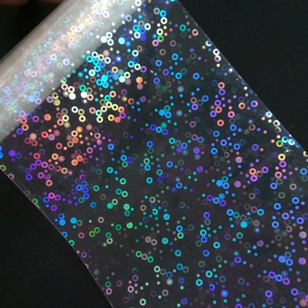 Holographic Transfer Nail Foil For Gluing 100cm*8cm Transparent Laser Nail Sticker Design DIY Nail Art Decals Tips Manicure Tool