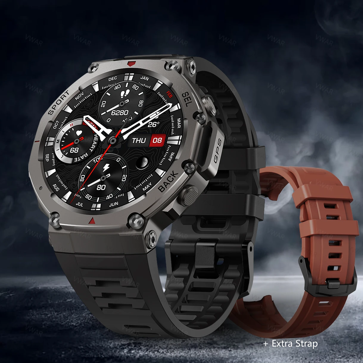 Tactical GPS Smart Watch with Compass and Altimeter