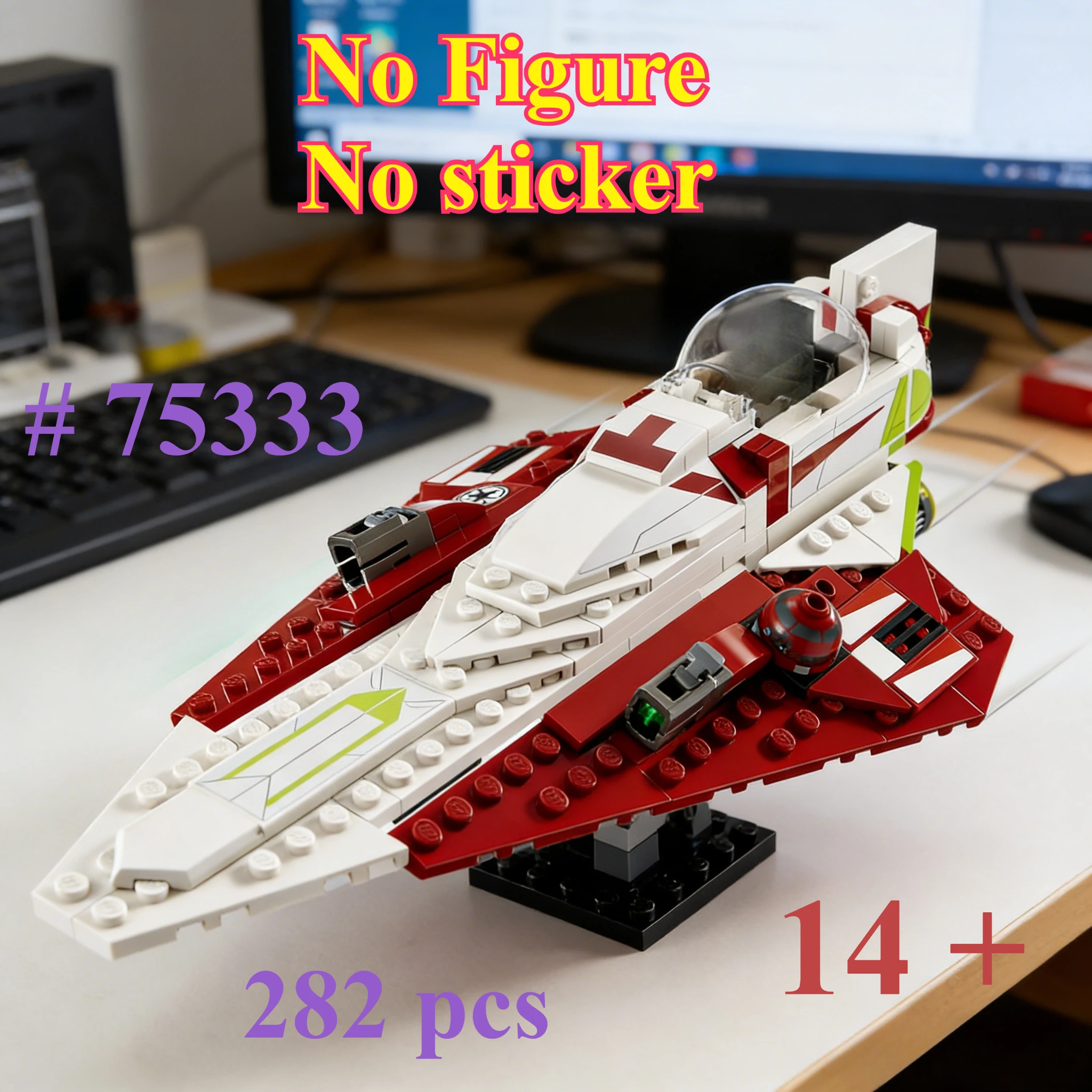 

Creative Star Fighting Aircraft 75333 Building Blocks Sets Suitable for Birthday Gifts Compatible with Legoed Particles，282pcs.