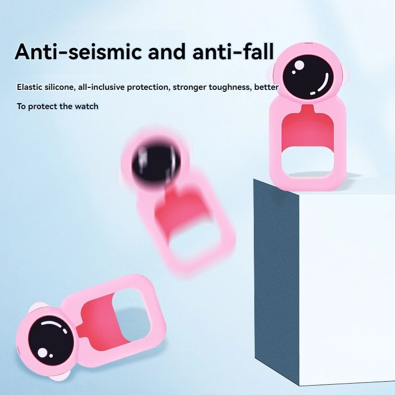 حافظة واقية للساعة مقاومة للماء مناسبة لساعات الهاتف للأطفال، ساعة سيليكون بأكمام للرقبة معلقة آمنة ومتينة