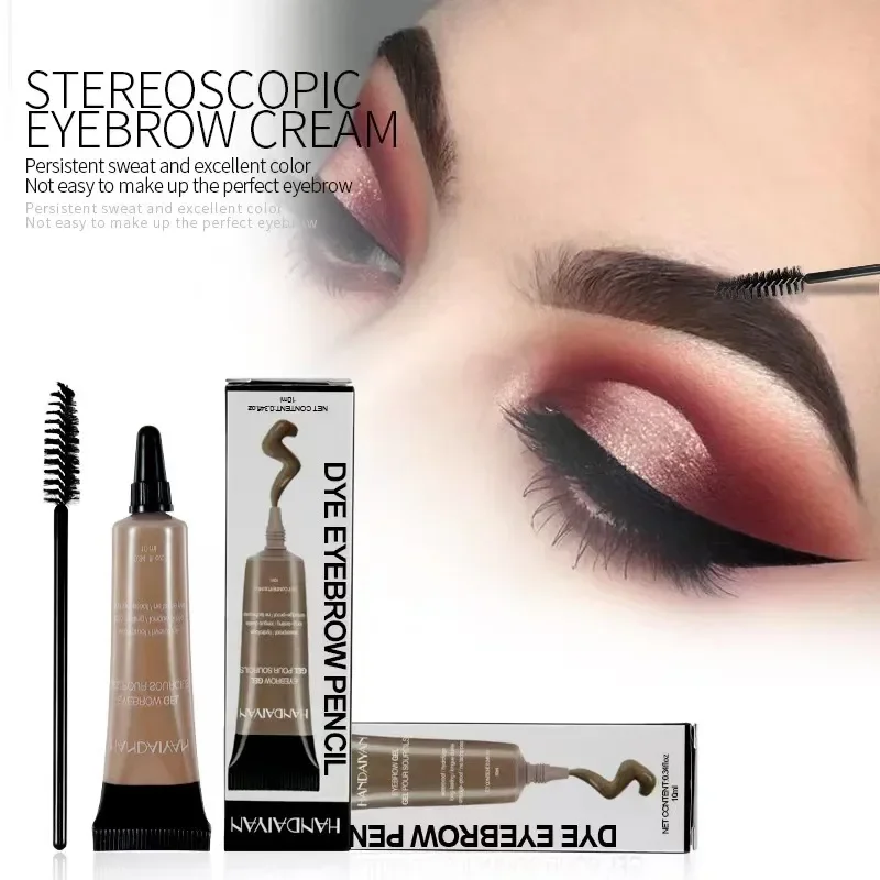

6 Color Eyebrow Dye Cream Shaping Lasting Liquid Eyebrow Cream Waterproof Fadeless Beautify Eyebrow Tint Take Brush Cosmetics