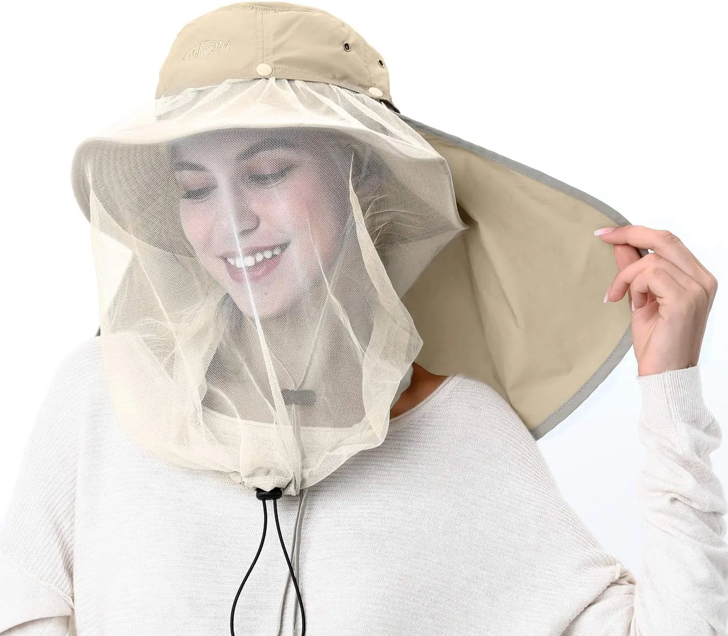 

Солнцезащитная шляпа-кепка для охоты с сеткой для головы, дышащая экипировка для активного отдыха для мужчин и женщин