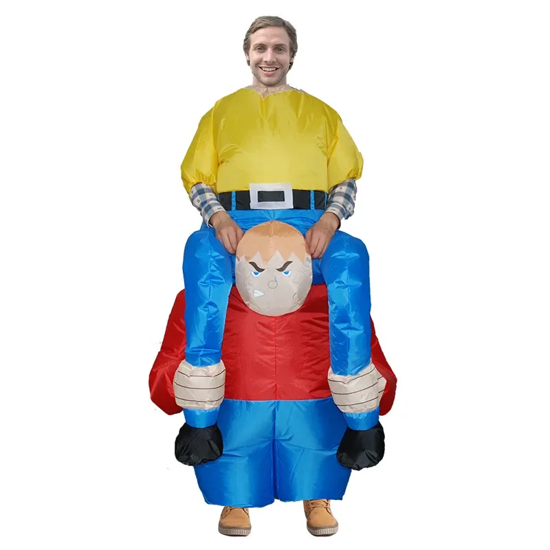 Halloween Adults Inflatable Costumes Dwarf Carry People Carnival Party Performance Props Inflatable Clothing  Spoof Funny OI2678