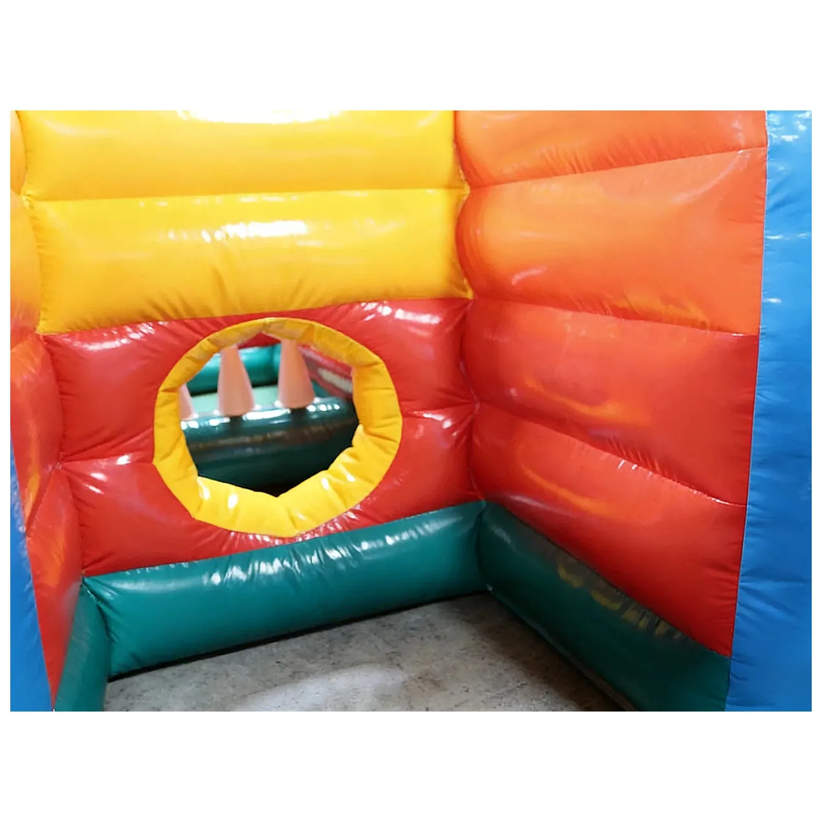 Commercial Orange Blue Obstacle Open Top Inflatable Maze 31X31ft with Blower Rental Challenge Outdoor Party Events Kids Fun