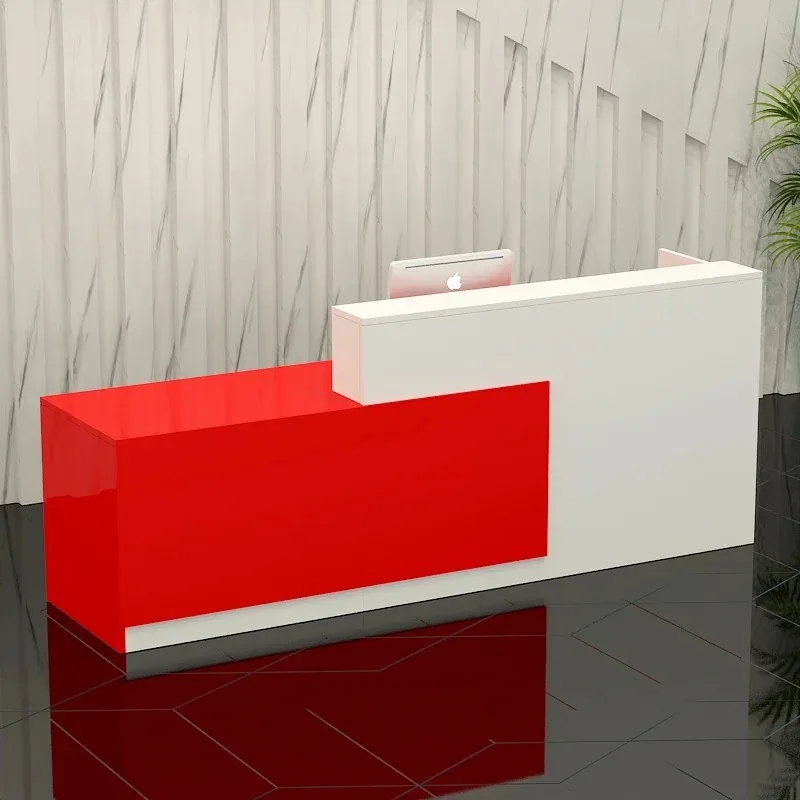 

Nordic Style Podium Desk Modern Design Luxury Bar Counter Vintage Customer Center Escritorio De Recepcion Commercial Furniture