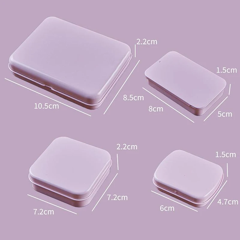 1Pcs Mini Metal Tinplate Container Square Hinged Flip Storage Box Small Kit Case Jewelry Coin Candy Organizer Portable Box