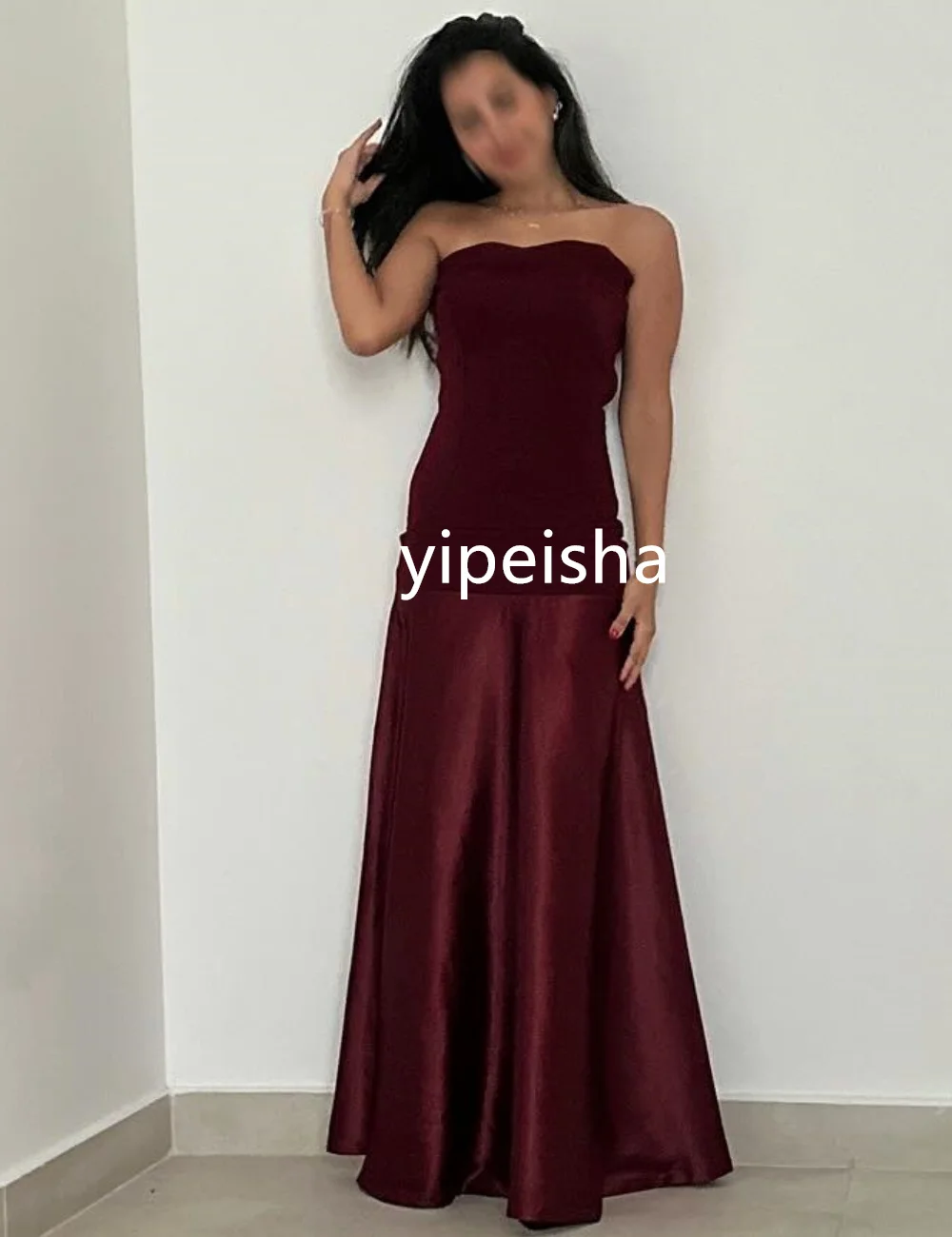 Customized Sparkle Pleat A-line Strapless Long Dresses Homecoming  Retro Fashion Elegant Exquisite High Quality Sexy Intricate